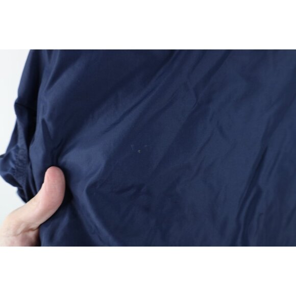 Vintage 90s Nike Mens Medium Travis Scott Mini Swoosh Hooded Anorak Jacket Blue - Picture 11 of 14